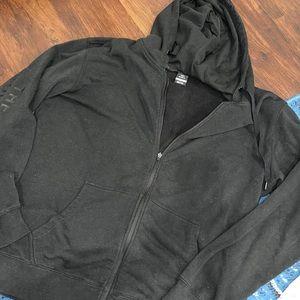 Black zip up RVCA hoodie